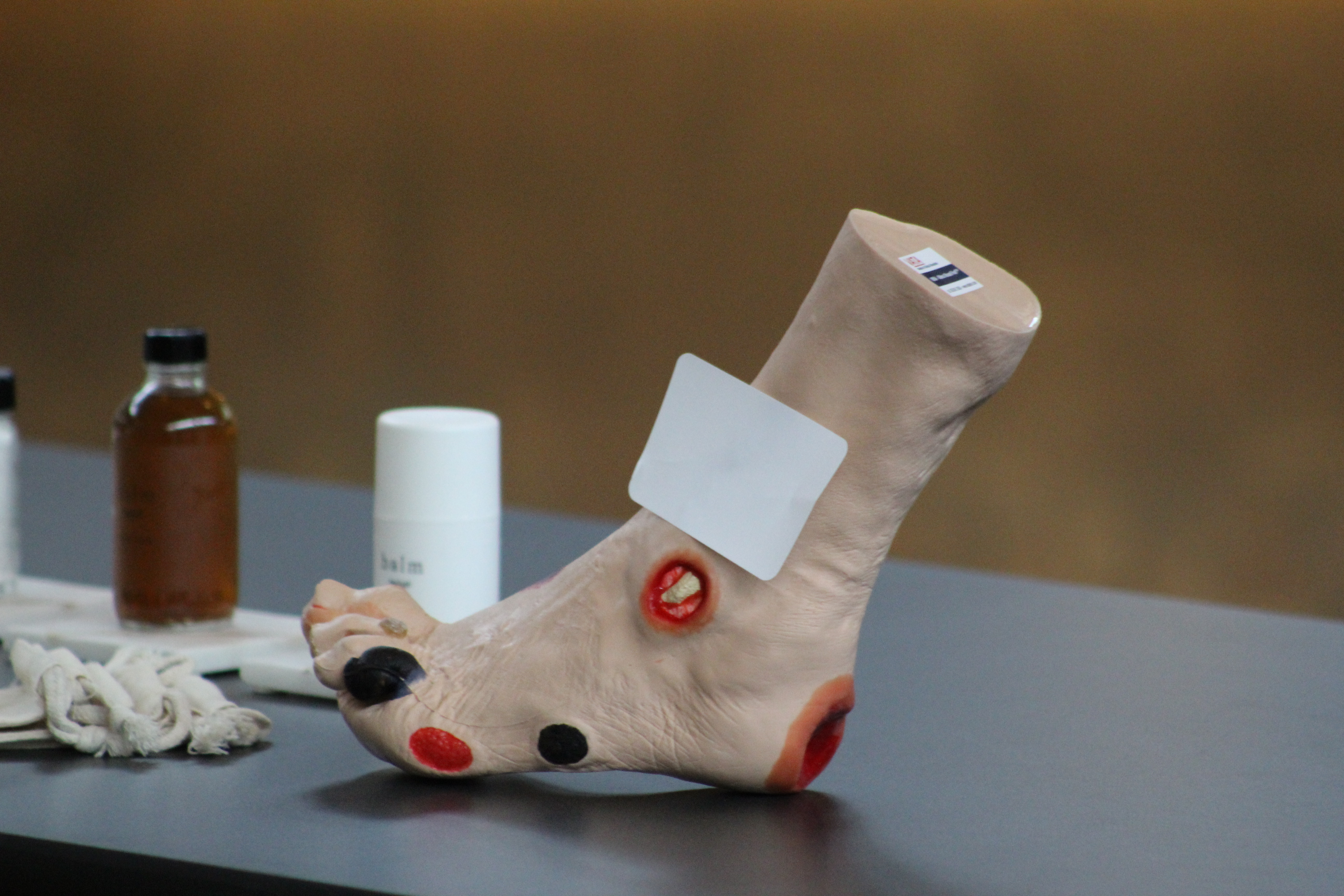 Example wound dummy foot